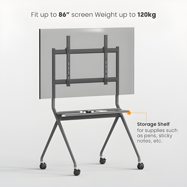 Stand TV mobil Serioux TV15068FW, compatibilitate  dimensiune ecran 50"-86, - imagine 8