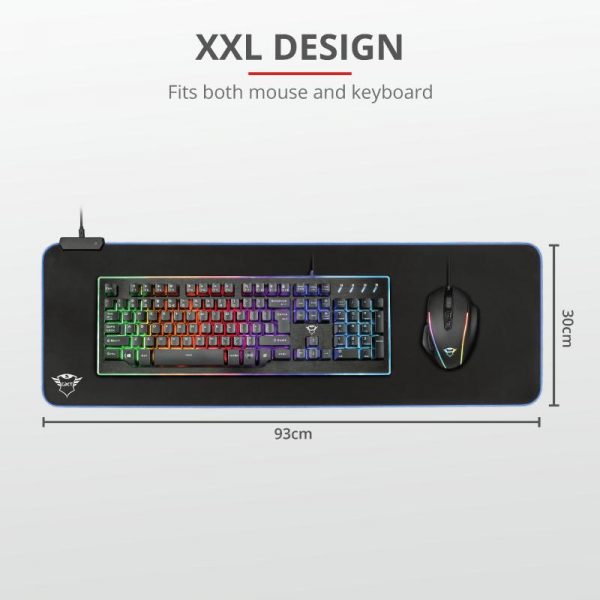 Mouse pad Trust GXT 764 Glide-Flex Flexible RGB, XXL, negru - imagine 8