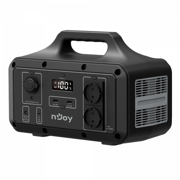 Statie portabila pentru exterior NJOY POWER BASE 600, adaptor AC - imagine 3