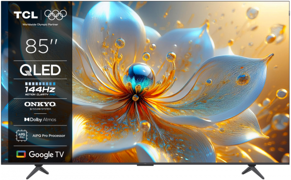 Televizor TCL QLED 85T8C, 215 cm, Smart Google TV, 4K