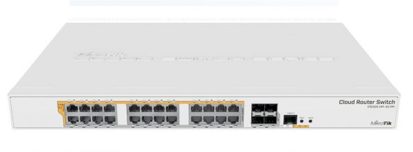 Mikrotik 24Port, 4 SFP, POE swirtch CRS328-24P-4S+RM, CPU: 800 MHz,