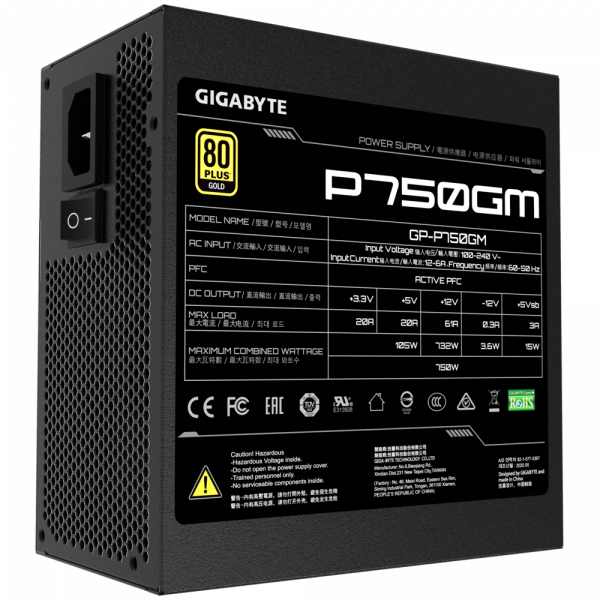 Sursa Gigabyte GP-P750GM, 80 PLUS® Gold, 750W - imagine 4